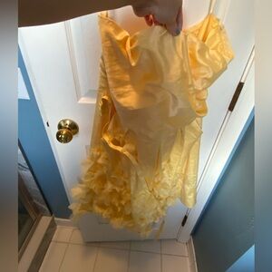 The Limited strapless dress yellow size 14